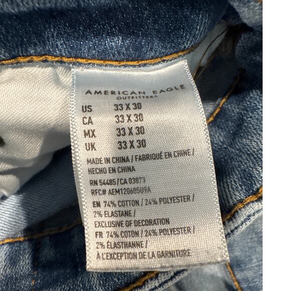 American Eagle Next Level Air Flex Slim Straight Men's Jeans 33x30 - Picture 4 of 7